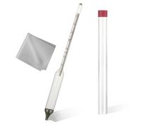 Kit hydromètre de sirop d'érable - Outil de mesure de la sève bouillie - 25 x 2,5 x 2,5 cm - Lecture de précision - Main de production compacte - Testeur de densité de sirop pour la cuisson et la
