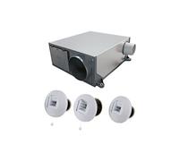 Kit Hygro B VMC simple flux hygroréglable extra-plate + 3 bouches électriques - - KHBEPST5160