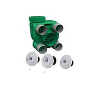Kit Hygro B VMC simple flux hygroréglable suspendue + 3 bouches à piles - - KHBPRT5160