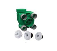 Kit Hygro B VMC simple flux hygroréglable suspendue + 3 bouches cordon et à piles - - KHBMRT5160