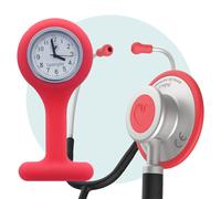 Kit infirmier Spengler : Pulse II + montre infirmière - Rouge corail