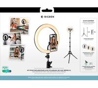 Bigben Connected Kit Influence XL Anneau lumineux 26 cm avec trépied 1,6 m Noir