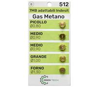 Kit Injecteur Gaz 7MB Methane Plaque de Cuisson Gaz et Four pour Indesit | Kit Comprend 5 Pièces Buse CNG - Garantie de 5 Ans - ONIX TECH