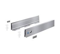 Kit innotech atira hauteur 70 gris pour paroi arrière acier - HETTICH