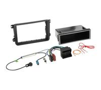 Kit Installation Autoradio 1din Avec Adaptateur Antenne Vw Seat Skoda Ap03 Noir