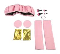 Kit Intérieur Auto 10PCS Housse Volant Couvre-Ceinture(Pink)