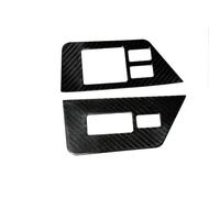 Kit Intérieure Pour Bouton Verrouillage Porte Voiture En Fibre Carbone Véritable Et Interrupteur Lève-vitre Pour Nissan GTR R35 2008 - 2016 Décoration Intérieure Voiture(Carbon fiber black3)