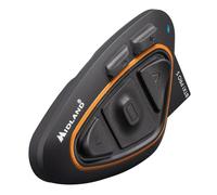 Midland - Intercom Moto BTX1 Pro S Solo Individuel, Écouteurs Bluetooth sans Fil Casque Moto Étanche IPX6 avec Couverture 800m - Batterie 23H, Anti Bruit, Radio FM via App et Compatibilité Universelle