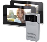 Kit interphone multi-appartement - DiO CONNECTED HOME - Unité extérieure 2 boutons - 2 écrans 7 Kit interphone multi-appartement - D