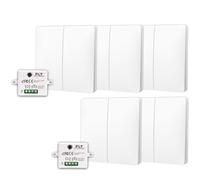 Kit interrupteur va et vient sans fil et sans pile radio - Prêt à poser - 5 boutons double allumage + 2 récepteurs radios