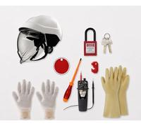 Kit Intervention Habilitation Électrique BS Casque | Casque E Pro 1, Gants Isolants LAT1025, VAT Chauvin Arnoux CA762, Condamnateur à Cadenas, Tournevis Isolé Inclus