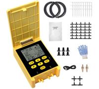 Kit irrigation goutte à goutte solaire double pompe pour 30 plantes détecteur pluie écran numérique panneau solaire tuyau 30m