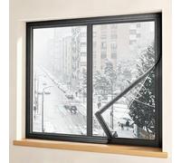 Kit Isolation Fenêtre Résistant aux Intempéries, Film Isolant Thermique | Film Thermique Coupe-vent pour l'hiver, Kit d'étanchéité, Économie d'énergie et Protection contre le Froid(Black,195x280cm)