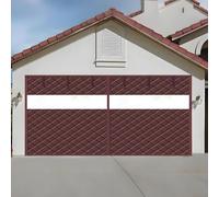 Kit Isolation Porte Garage Magnétique - Rideau de Porte Coupe-Vent Imperméable, Toile Oxford pour Protection Hiver et Économies D'Énergie, Couverture de Portes Isolant Coton(Coffees,W259xH290CM)