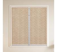 Kit Isolation Thermique Fenetre, Isolant Fenetre Anti Froid Rideaux, Rideau Occultant Thermique sans Perçage pour Chambre Salon, Réutilisable Rideaux Courts(Beige B,W 120 x H 150 cm)