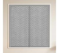 Kit Isolation Thermique Fenetre, Isolant Fenetre Anti Froid Rideaux, Rideau Occultant Thermique sans Perçage pour Chambre Salon, Réutilisable Rideaux Courts(Gray B,W 120 x H 120 cm)