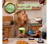 Kit Japonais Pour Matcha - Fouet Chasen Et Support - Outils de Cérémonie du Thé pour la Pratique du Rituel Matinal, la Méditation, la Préparation et les Chercheurs de Bien-être