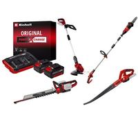 Kit jardin sans fil Einhell ? Coupe-bordure, souffleur, taille-haies, ébrancheur + 2 batteries 4.0Ah