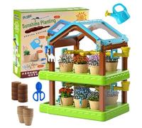 Kit Jardinier Enfant,Serre Mini Serre Enfant,Ma Serre High-Tech,Double Couche,La Science dans La Serre,Expériences De Culture De Plantes,pour Les Petits Jardiniers,pour Les 7 Ans Et Plus
