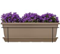 Kit jardiniere avec support en métal et plateau - GARDEN ID Relax - Taupe 50 cm - Recyclé et 100% recyclable - Volume pour plantes