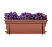 Kit Jardiniere Avec Support En Métal Et Plateau - Garden Id Relax - Terra. 50 Cm - Recyclé Et 100% Recyclable - Volume Pour Plantes