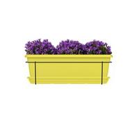 Kit Jardiniere Avec Support En Métal Et Plateau - Relax - Lime 50 Cm - Recy t 100% Recyclable - Volume Pour Plantes