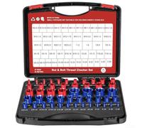 Kit Jauge à Pas 50pcs pour Boulons Précision Kit Jauge à Pas | Acier , 50 lames métriques et pour sae, boîte organisée, lecture pour facile, anti-corrosion