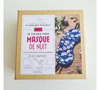 Kit Je Couds Mon Masque De Nuit - Avec 1 Tissu Imprimé, 1 Tissu Polaire, 1 Ruban Élastique, 1 Bobine De Fil, 1 Aiguille