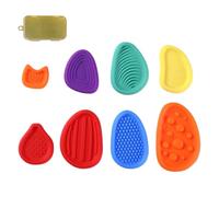 Kit Jouets Sensoriels Antistress Pierre, 8 Pièces Pierres Sensorielles Anti Stress Silicone, Ensemble Jouets Anti Stress en Pierre pour Enfant Adultes, Ensemble Jouets Presser Colorés Antistress