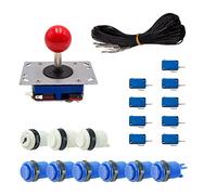 Kit Joysticks et boutons Arcade 1 Joueur Boutons Américains Joystick Zippyy Tige Courte Boule Câble Gpio Jeux Vidéo Retro Gaming