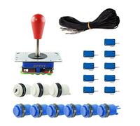 Kit Joysticks et boutons Arcade 1 Joueur Boutons Américains Joystick Zippyy Tige Longue Poire Câble Gpio Jeux Vidéo Retro Gaming
