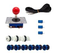 Kit Joysticks et boutons Arcade 1 Joueur Boutons Génériques Joystick Zippyy Tige Courte Boule Câble Gpio Jeux Vidéo Retro Gaming