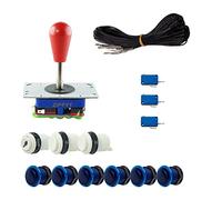 Kit Joysticks et boutons Arcade 1 Joueur Boutons Génériques Joystick Zippyy Tige Longue Poire Câble Gpio Jeux Vidéo Retro Gaming