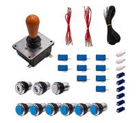Kit Joysticks et boutons Arcade 1 Joueur Lumineux Boutons Chromés Joystick Coréen Câble Gpio Jeux Vidéo Retro Gaming