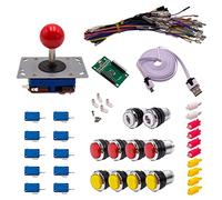 Kit Joysticks et boutons Arcade 1 Joueur Lumineux Boutons Chromés Joystick Zippyy Tige Courte Boule Carte XinMoTek Jeux Vidéo Retro Gaming