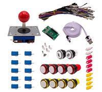 Kit Joysticks et boutons Arcade 1 Joueur Lumineux Boutons Coeurs Blancs Joystick Zippyy Tige Courte Boule Carte XinMoTek Jeux Vidéo Retro Gaming