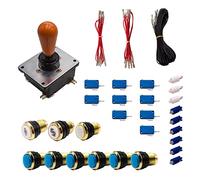 Kit Joysticks et boutons Arcade 1 Joueur Lumineux Boutons Dorés Joystick Coréen Câble Gpio Jeux Vidéo Retro Gaming