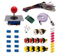 Kit Joysticks et boutons Arcade 1 Joueur Lumineux Boutons Dorés Joystick Zippyy Tige Courte Boule Carte XinMoTek Jeux Vidéo Retro Gaming