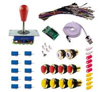 Kit Joysticks et boutons Arcade 1 Joueur Lumineux Boutons Dorés Joystick Zippyy Tige Longue Poire Carte XinMoTek Jeux Vidéo Retro Gaming