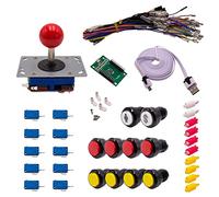 Kit Joysticks et boutons Arcade 1 Joueur Lumineux Boutons Noirs 2 Joystick Zippyy Tige Courte Boule Carte XinMoTek Jeux Vidéo Retro Gaming
