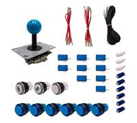 Kit Joysticks et boutons Arcade 1 Joueur Lumineux Boutons Transparents Joystick PCB Tige Noire Boule Câble Gpio Jeux Vidéo Retro Gaming