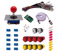 Kit Joysticks et boutons Arcade 1 Joueur Lumineux Boutons Transparents Joystick Zippyy Tige Courte Boule Carte XinMoTek Jeux Vidéo Retro Gaming