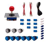 Kit Joysticks et boutons Arcade 1 Joueur Lumineux Boutons Transparents Joystick Zippyy Tige Courte Boule Câble Gpio Jeux Vidéo Retro Gaming