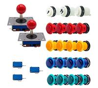 Kit Joysticks et boutons Arcade 2 Joueurs Boutons Génériques Joysticks Zippyy Tige Courte Boule Nu Jeux Vidéo Retro Gaming