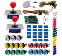 Kit Joysticks et boutons Arcade 2 Joueurs Lumineux Boutons Chromés Joysticks Zippyy Tiges Courtes Boules Carte XinMoTek Jeux Vidéo Retro Gaming