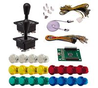 Kit Joysticks et boutons Arcade 2 Joueurs Lumineux Boutons Clipsables Transparents Lumineux Joysticks Américains Carte XinMoTek Jeux Vidéo Retro Gaming