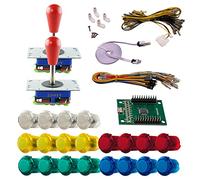 Kit Joysticks et boutons Arcade 2 Joueurs Lumineux Boutons Clipsables Transparents Lumineux Joysticks Zippyy Tiges Longues Poires Carte XinMoTek Jeux Vidéo Retro Gaming