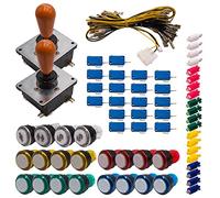 Kit Joysticks et boutons Arcade 2 Joueurs Lumineux Boutons Coeurs Blancs Joysticks Coréens Nu Jeux Vidéo Retro Gaming