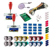 Kit Joysticks et boutons Arcade 2 Joueurs Lumineux Boutons Coeurs Blancs Joysticks Zippyy Tige Longue Poire Carte XinMoTek Jeux Vidéo Retro Gaming