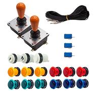 Kit Joysticks et boutons Arcade 2 Joueurs Lumineux Boutons Génériques Joysticks Coréens Câble Gpio Jeux Vidéo Retro Gaming